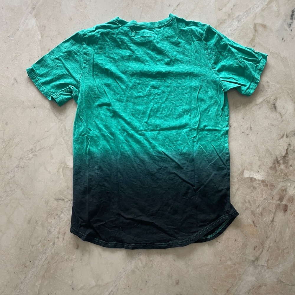 Gradient Teal and Black Men's Short Sleeve Tee - Picture 4 of 4